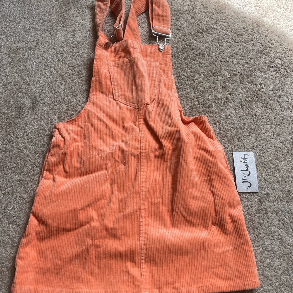 J for Justify Orange Corduroy Dress